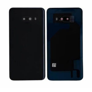 Back Door Glass Panel Fro LG G8X ThinQ Black | Mobile Forest
